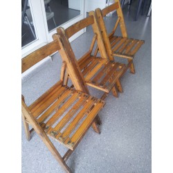 Cadeira articulada de madeira